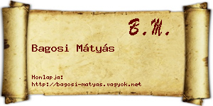 Bagosi Mátyás névjegykártya
