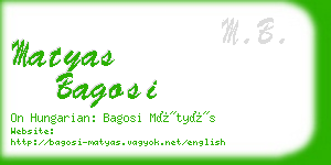 matyas bagosi business card